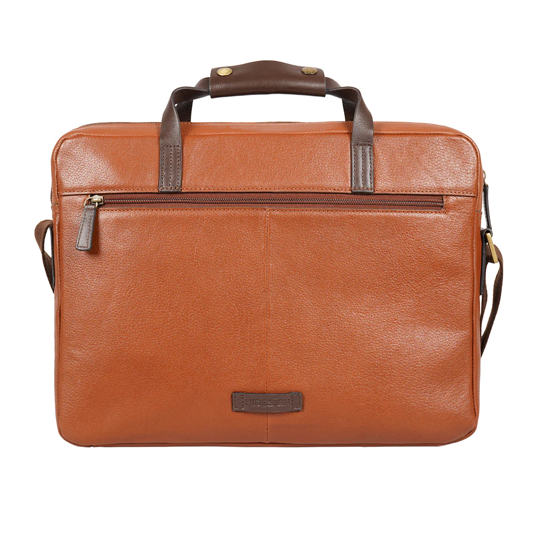 Ronaldo 01 Sb Tan Leather Briefcase - Image 3