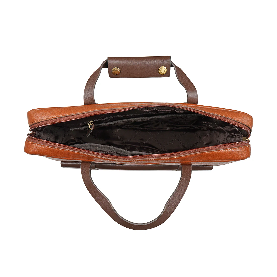 Ronaldo 01 Sb Tan Leather Briefcase - Image 5