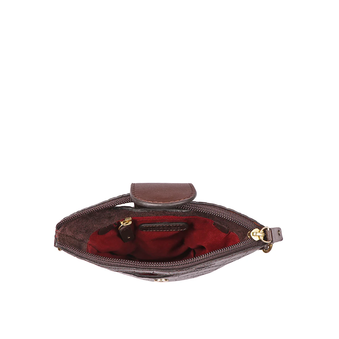 Rosario 03 Brown Leather Sling Bag - Image 6