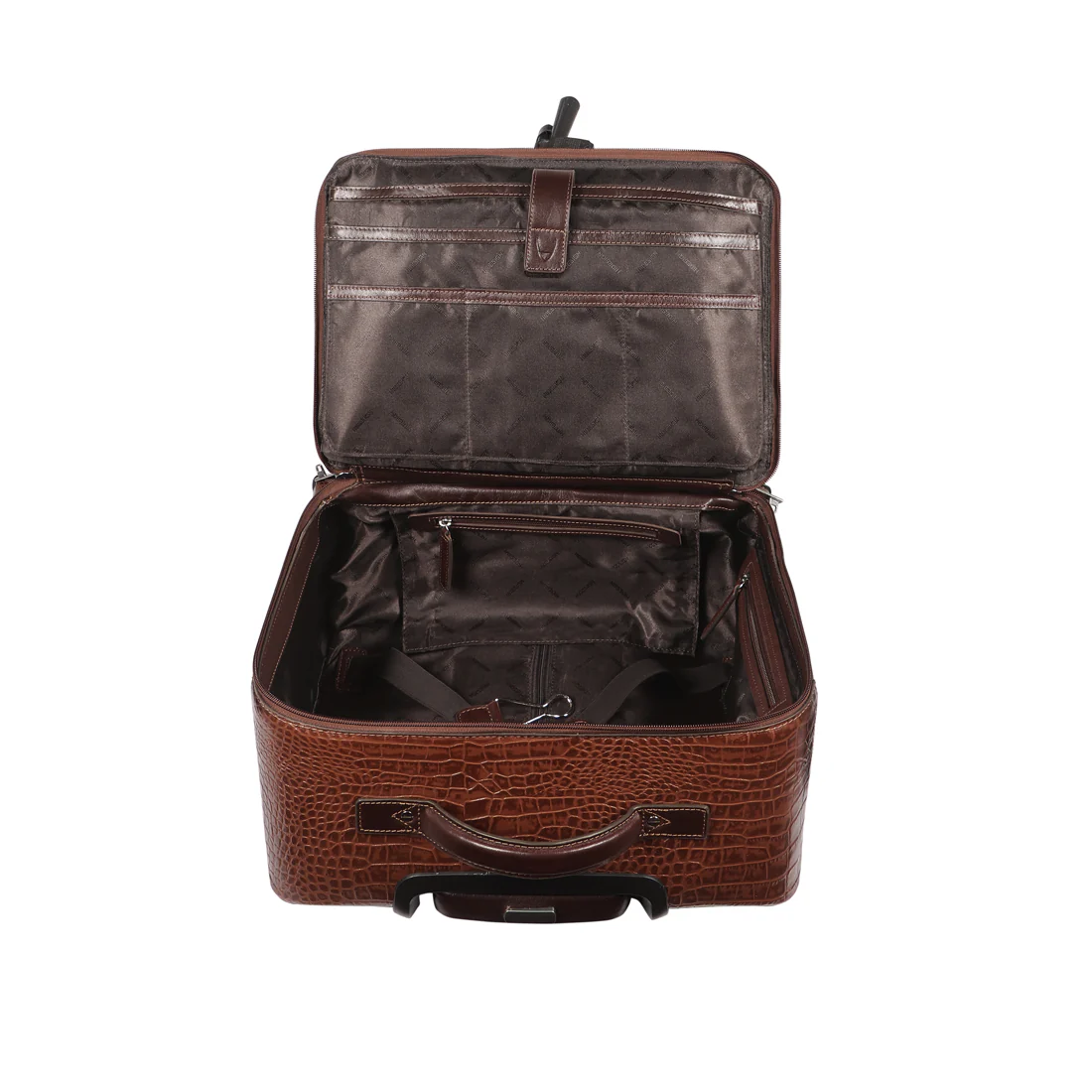 Rover 01 Tan Leather Trolley Bag - Image 12