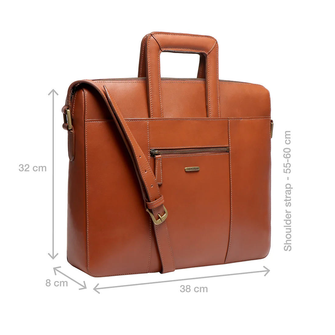 Russell 03 Tan Leather  Briefcase - Image 3