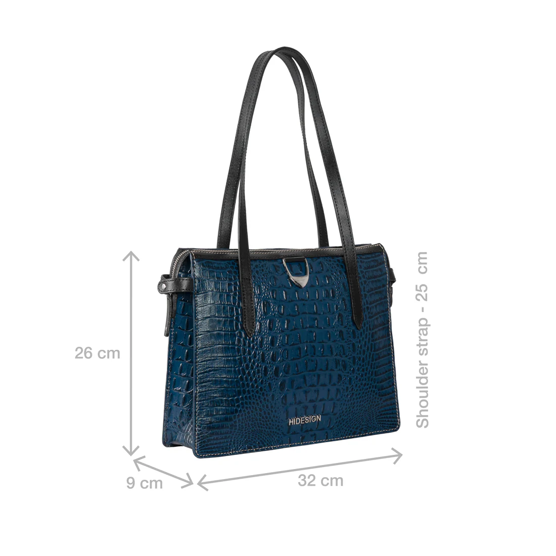 Sabrina 01 Blue Leather Shoulder Bag - Image 4
