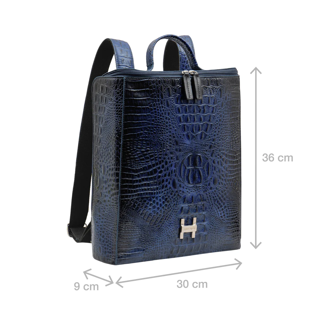 Sabrina 03 Blue Leather Backpack - Image 4