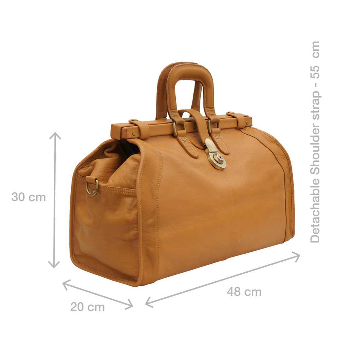 Safari Honey Leather Duffle Bag - Image 3