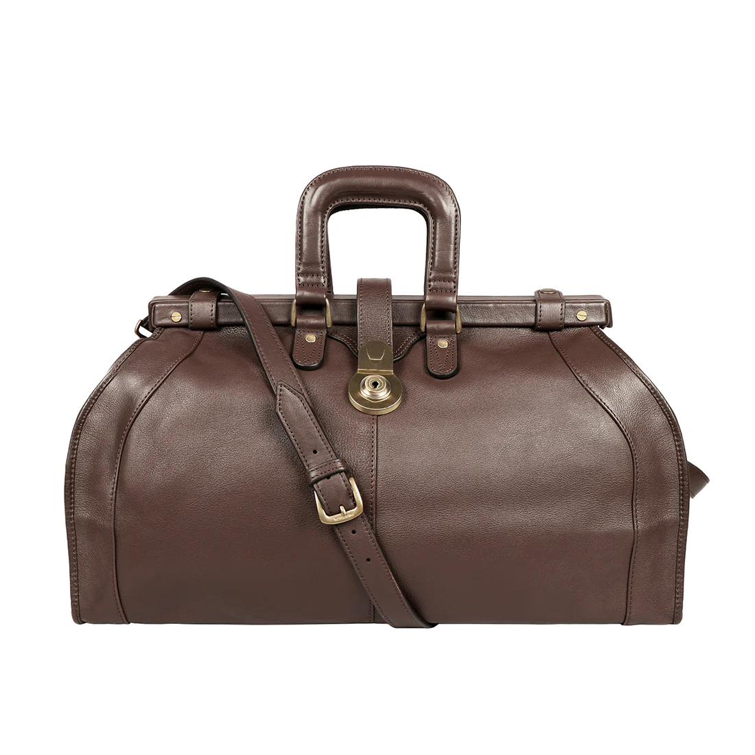Safari Brown Leather Duffle Bag