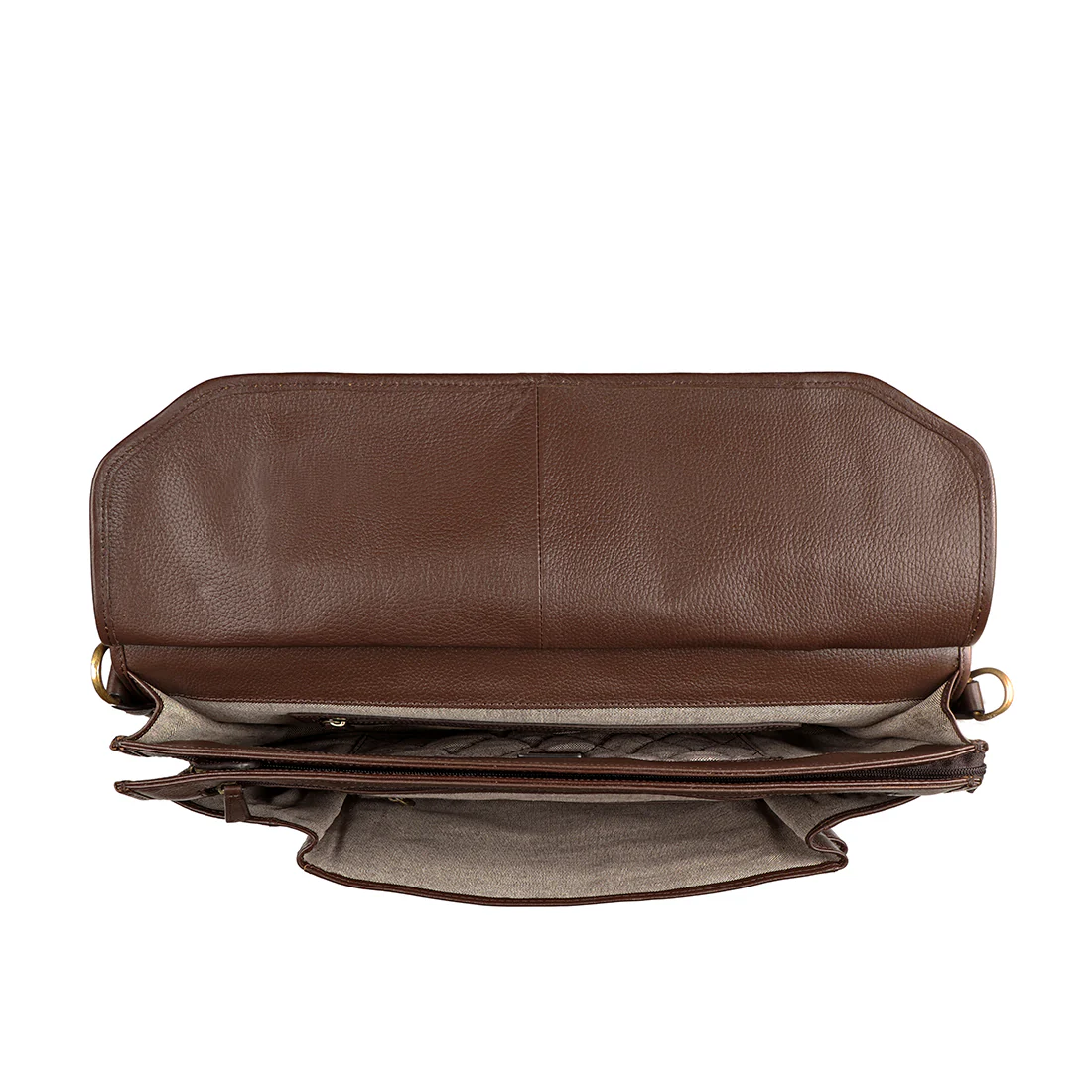 Safari Brown Leather Duffle Bag - Image 6