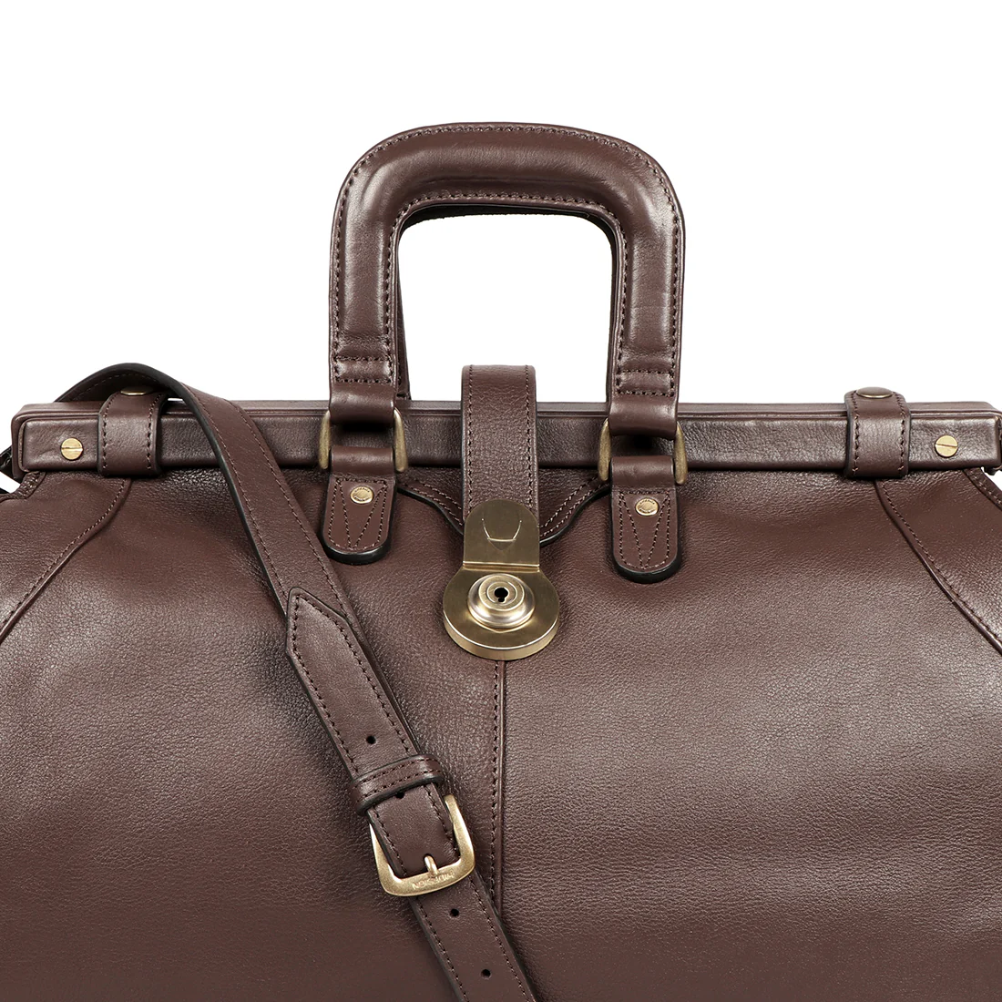 Safari Brown Leather Duffle Bag - Image 7