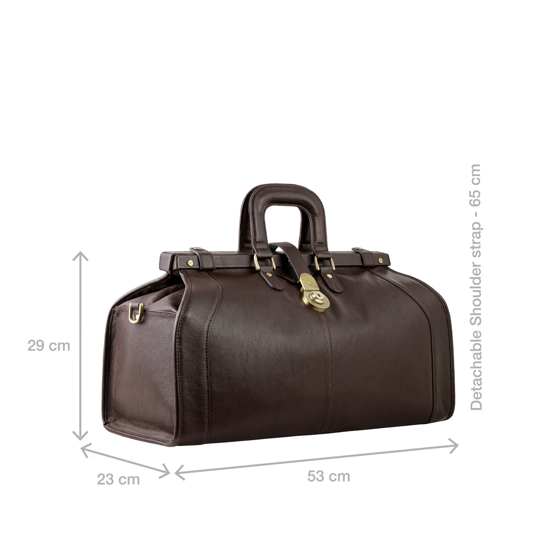 Safari Brown Leather Duffle Bag - Image 4