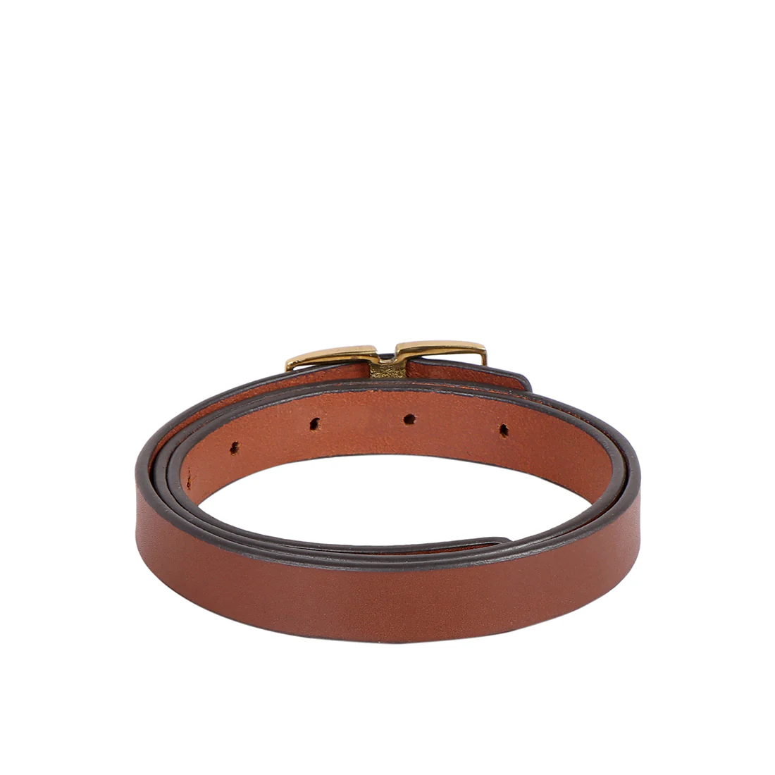 Saki Women's Tan Non Reversible Leather Belt - Image 2