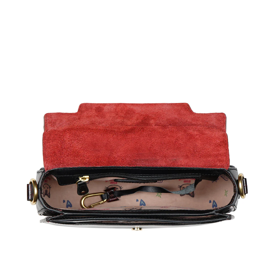 Sakura - 01 Black Leather Shoulder Bag - Image 6