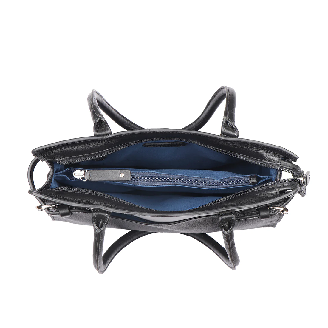 Salta 02 Black Leather Tote Bag - Image 5