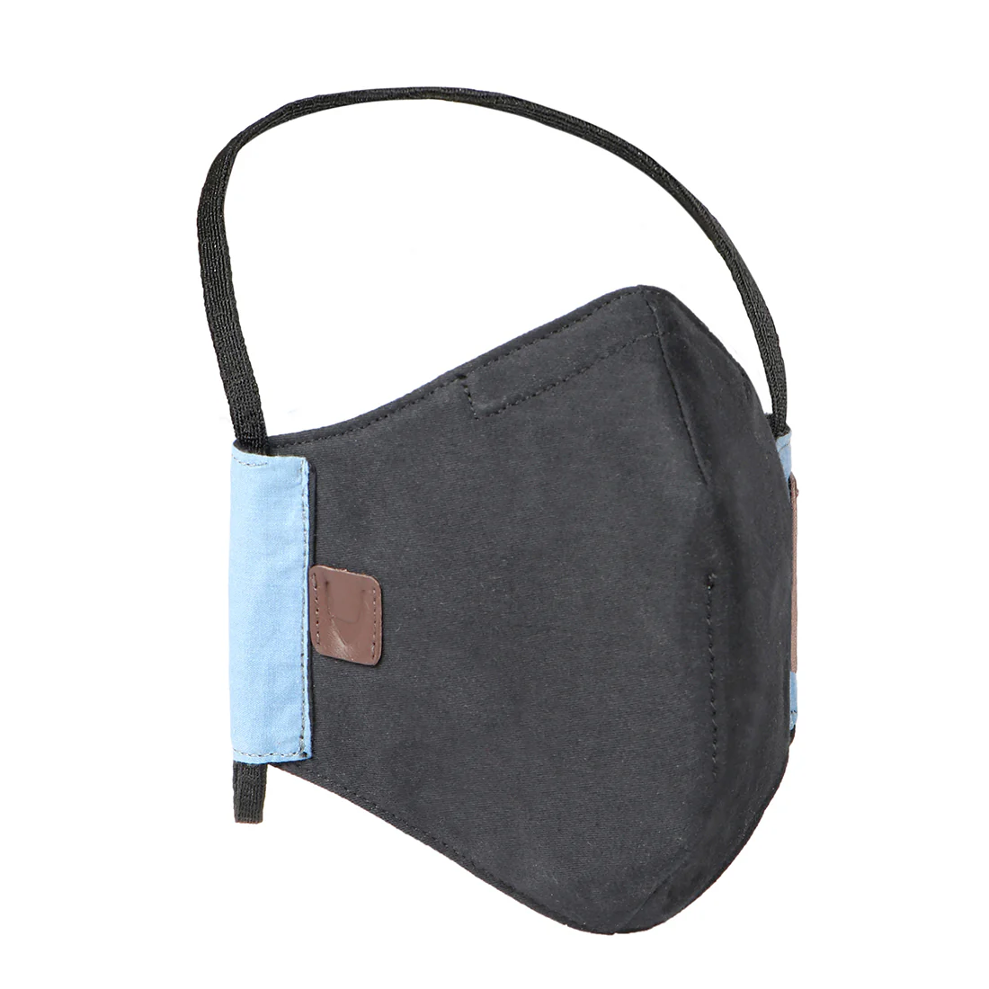 Samurai Combo-Bl Black Leather Face Mask - Image 2
