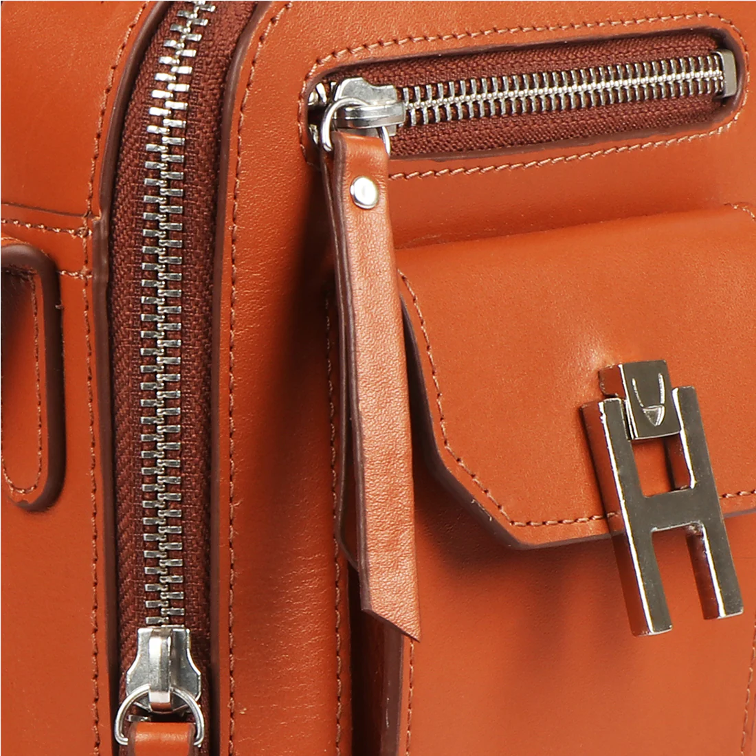 Sangria 02 Orange Leather Sling Bag - Image 5