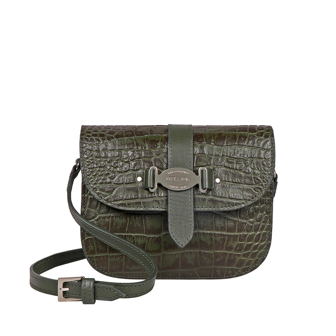 Santiago 03 Green Leather Sling Bag