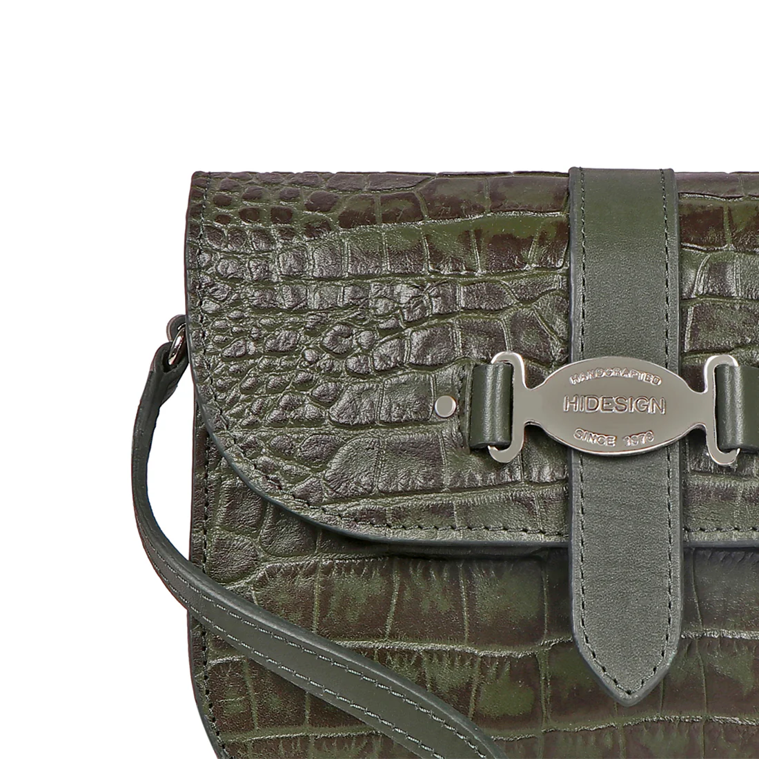 Santiago 03 Green Leather Sling Bag - Image 4