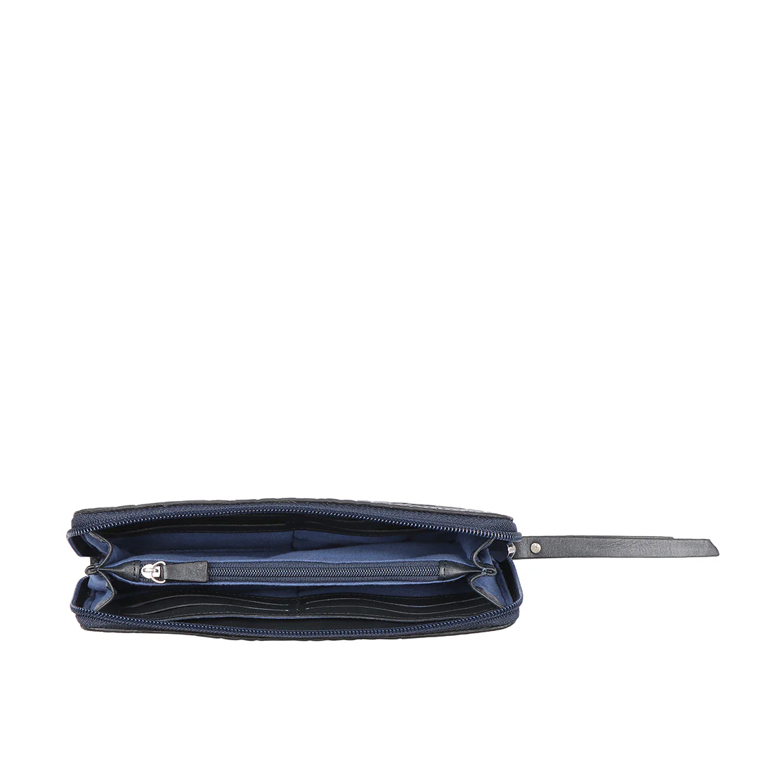 Santiago W1 Blue Leather Zip Around Wallet - Image 6