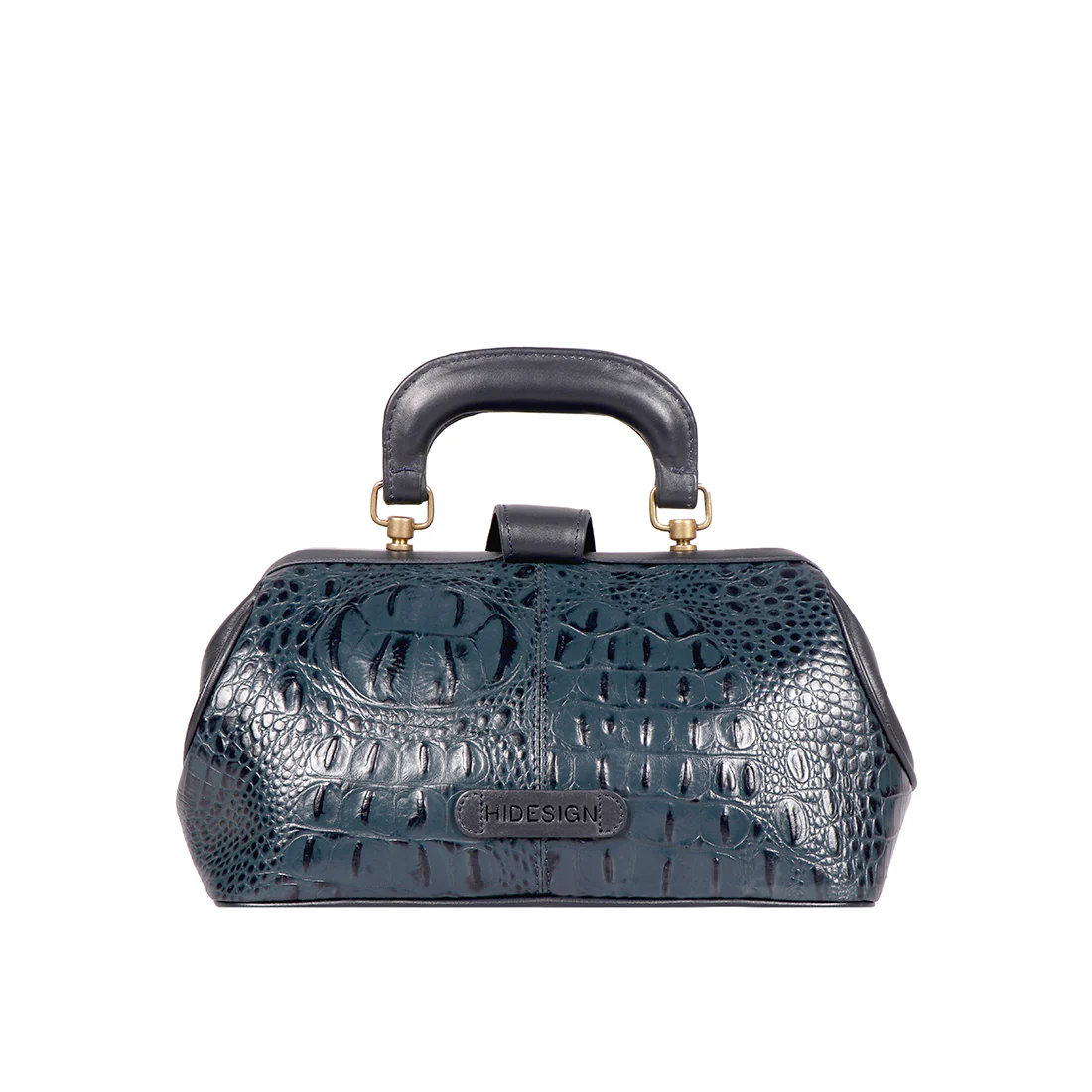 Sasha Blue Leather Satchel - Image 4