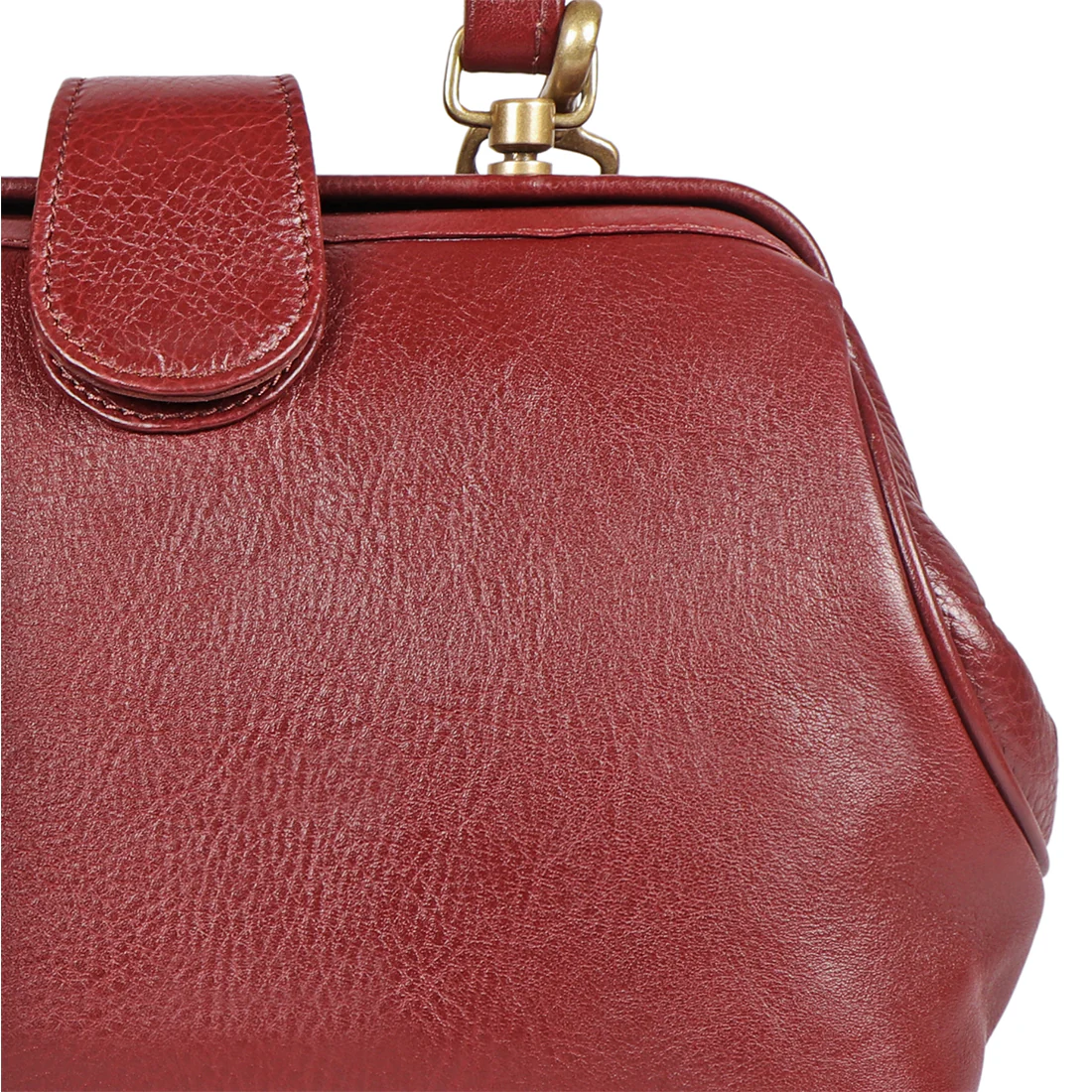 Sasha Red Leather Satchel - Image 4