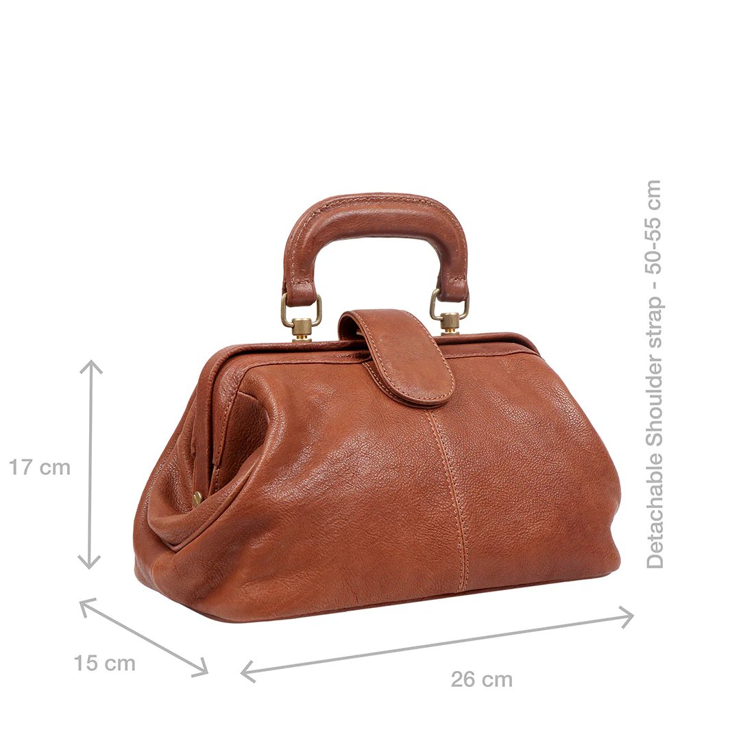 Sasha Tan Leather Satchel - Image 3