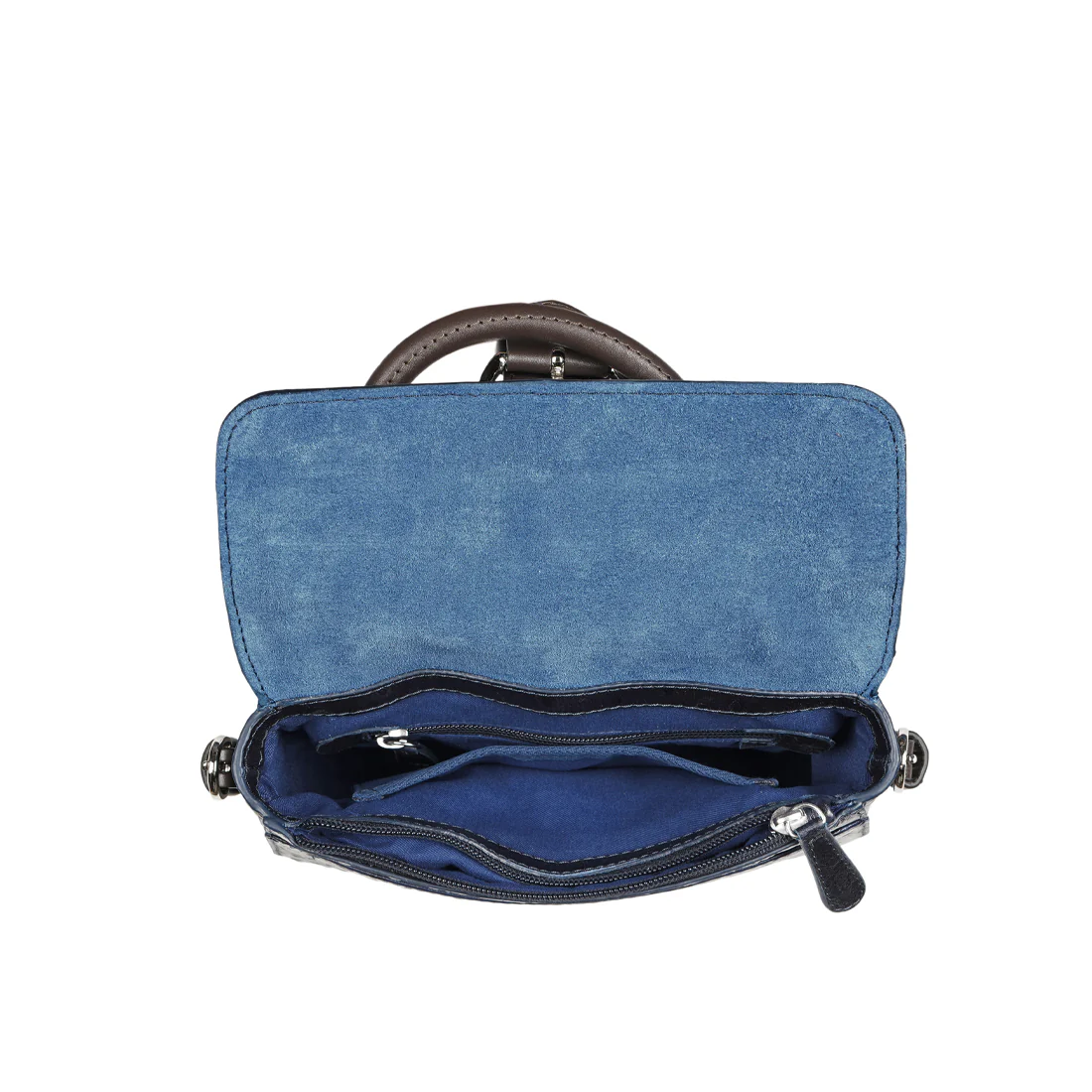 Scala 05 Blue Leather Sling Bag - Image 6