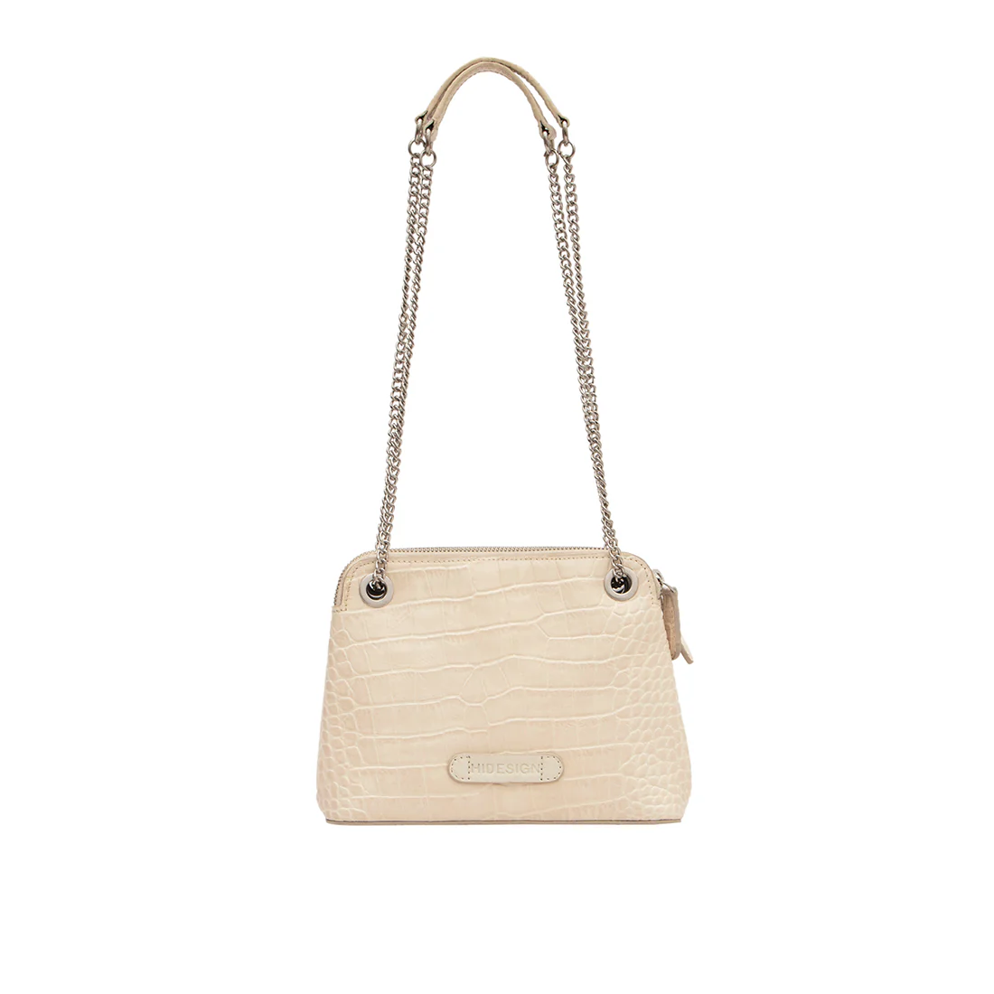 Schiphol-03 White Leather Shoulder Bag - Image 4