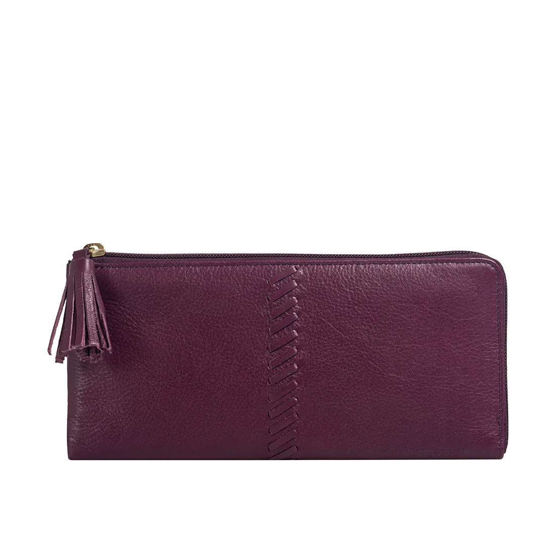 Sebbie W3  Purple Leather Zip Around Wallet - Image 2