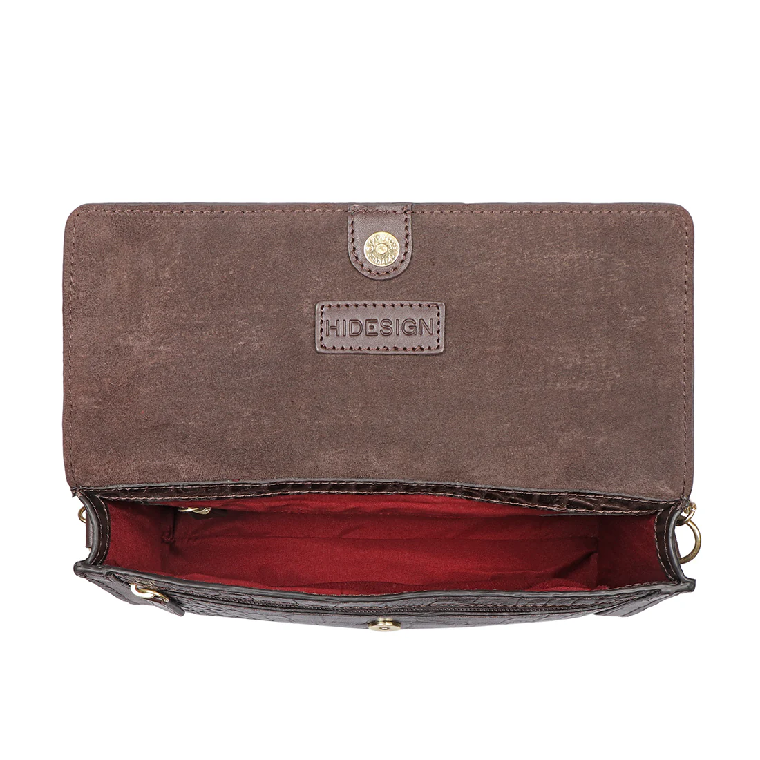 Selena 01 Brown Leather Sling Bag - Image 6