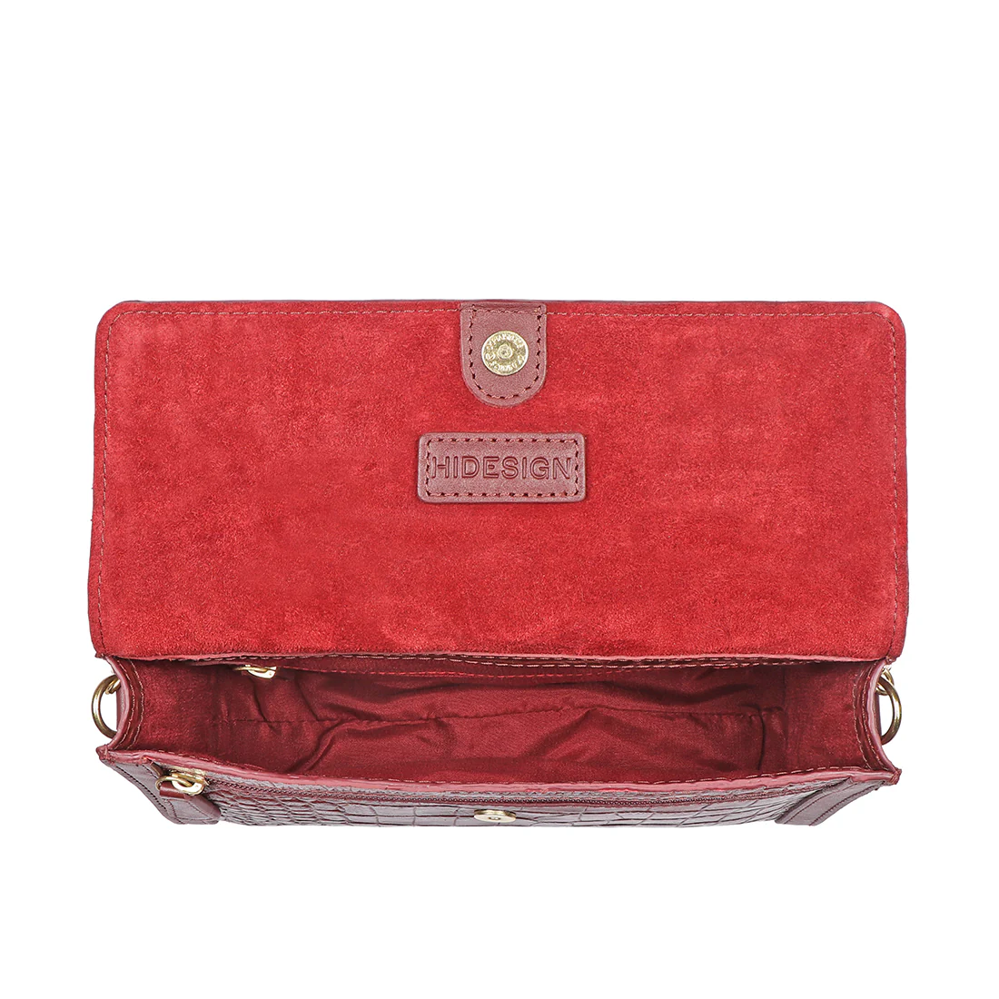 Selena 01 Red Leather Sling Bag - Image 6