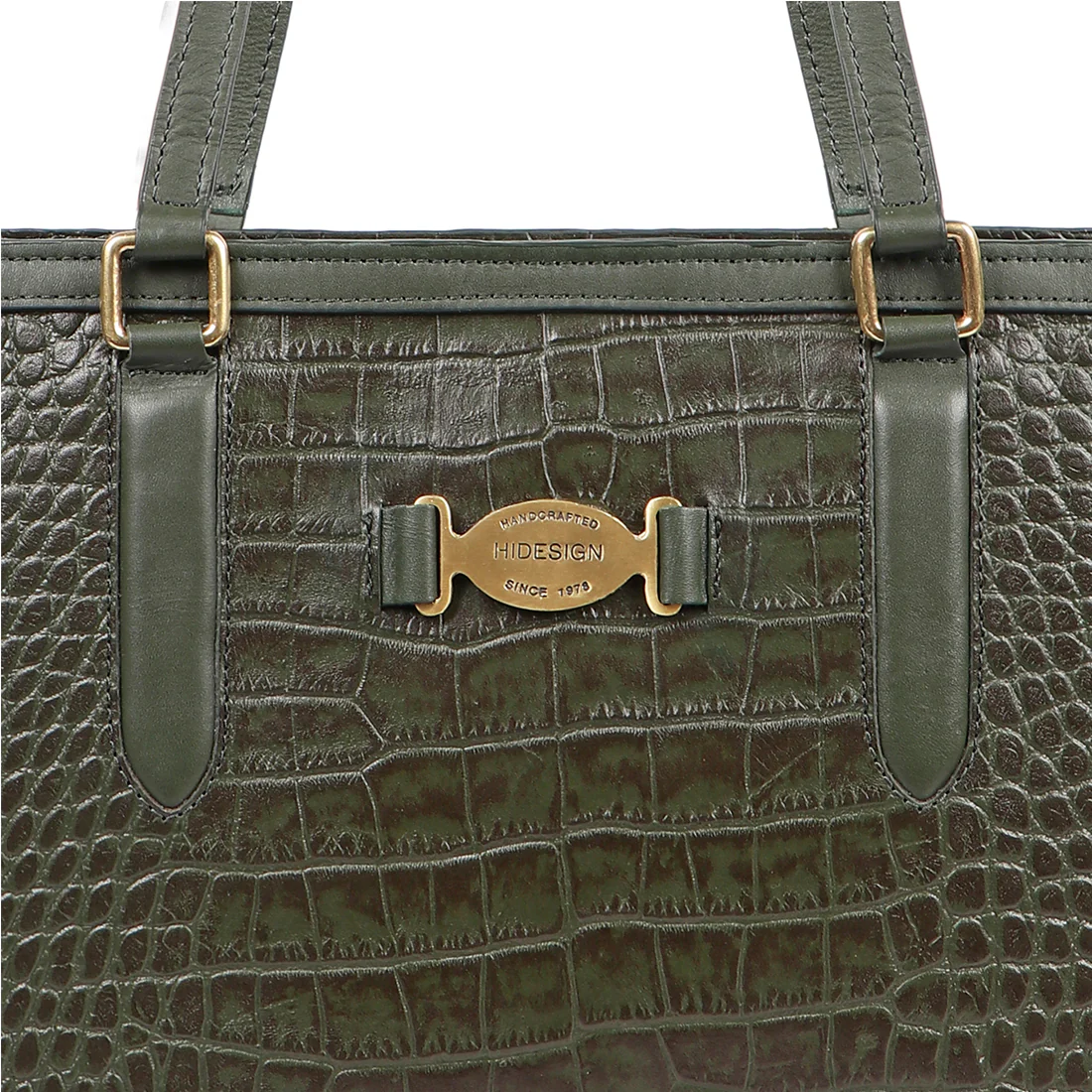 Selena 02 Green Leather Shoulder Bag - Image 4