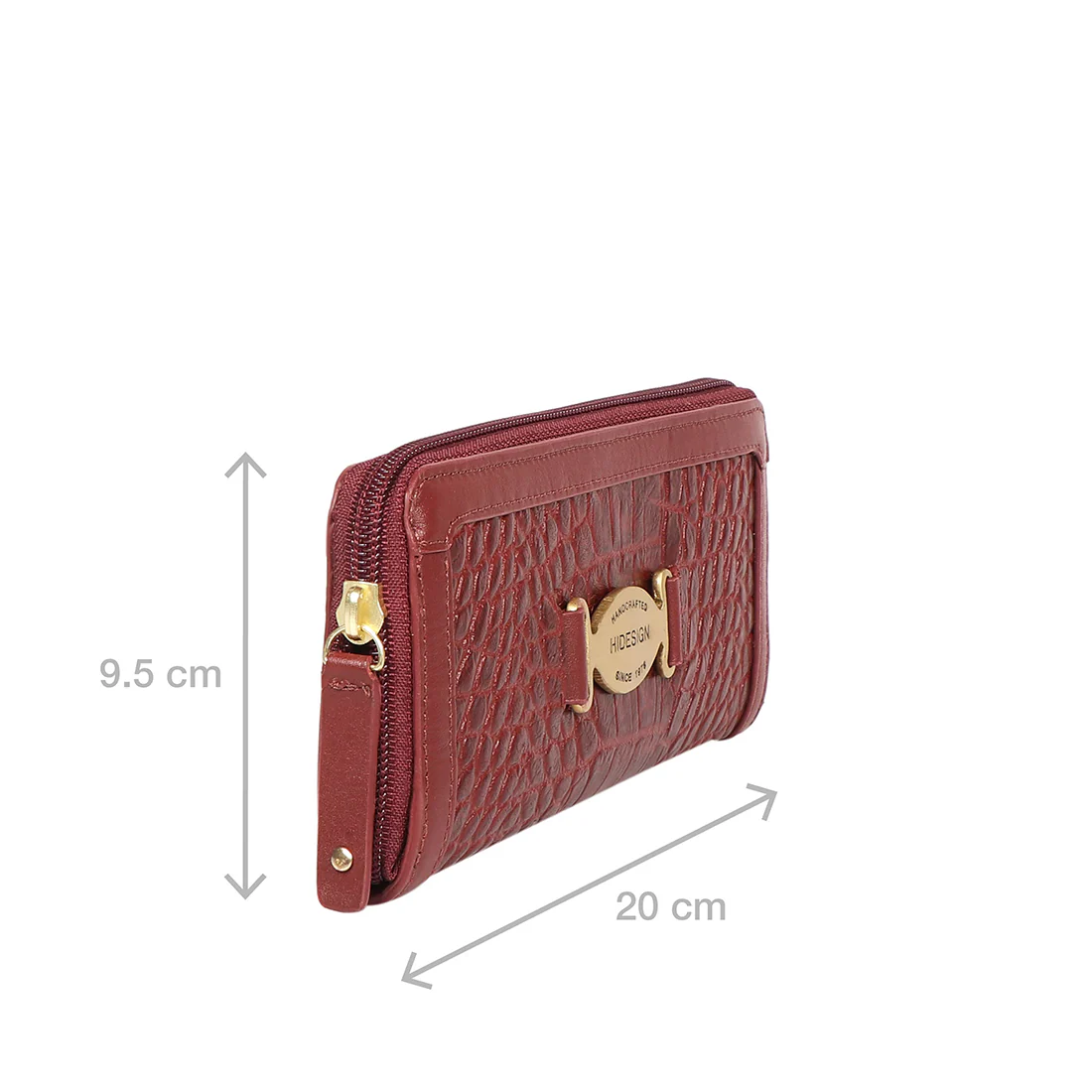 Selena W1 Red Leather Zip Around Wallet - Image 2