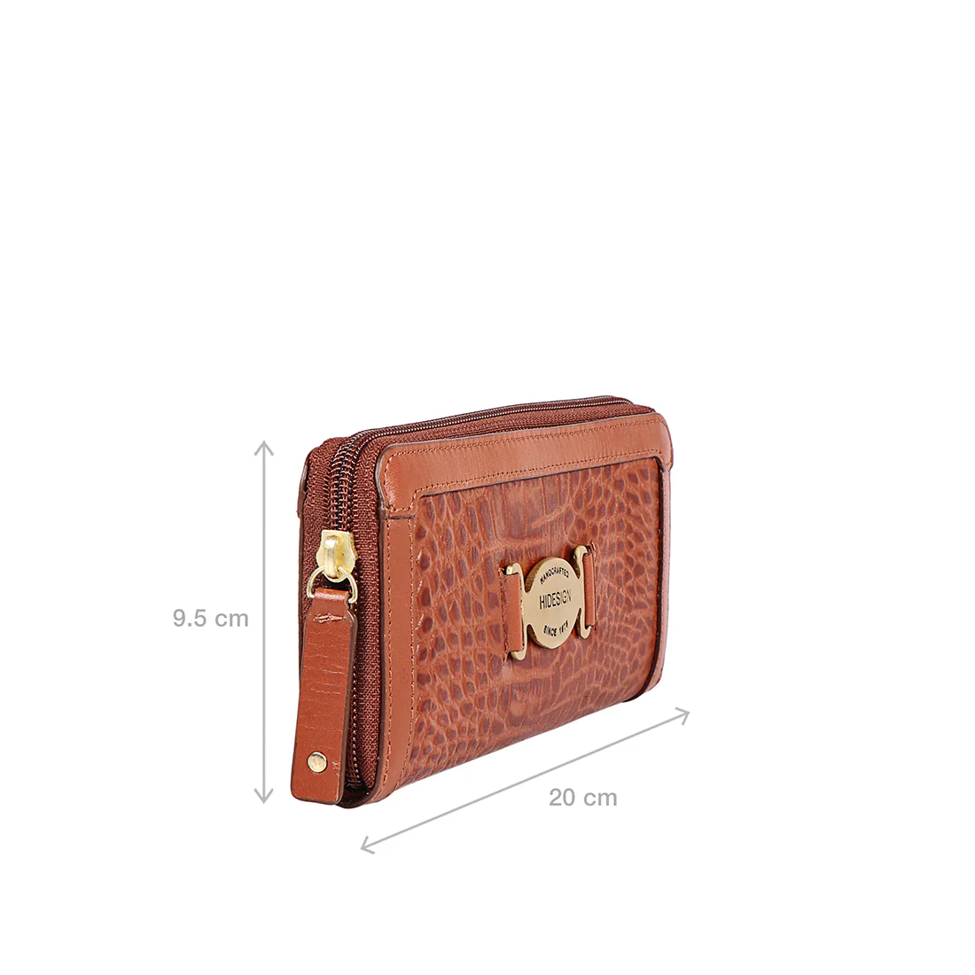 Selena W1 Tan Leather Zip Around Wallet - Image 3