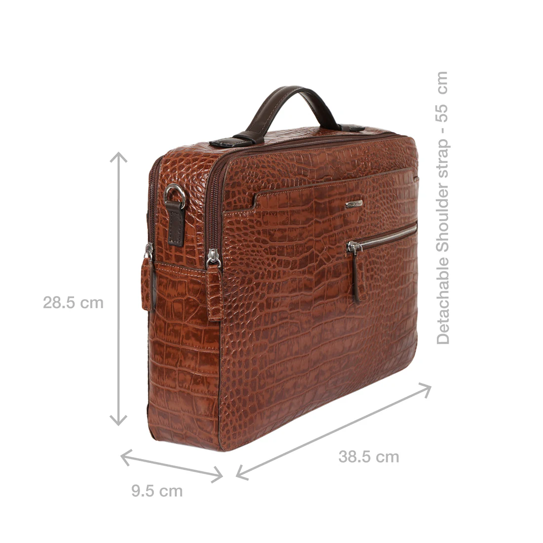 Serge 02 Tan Leather  Briefcase - Image 3
