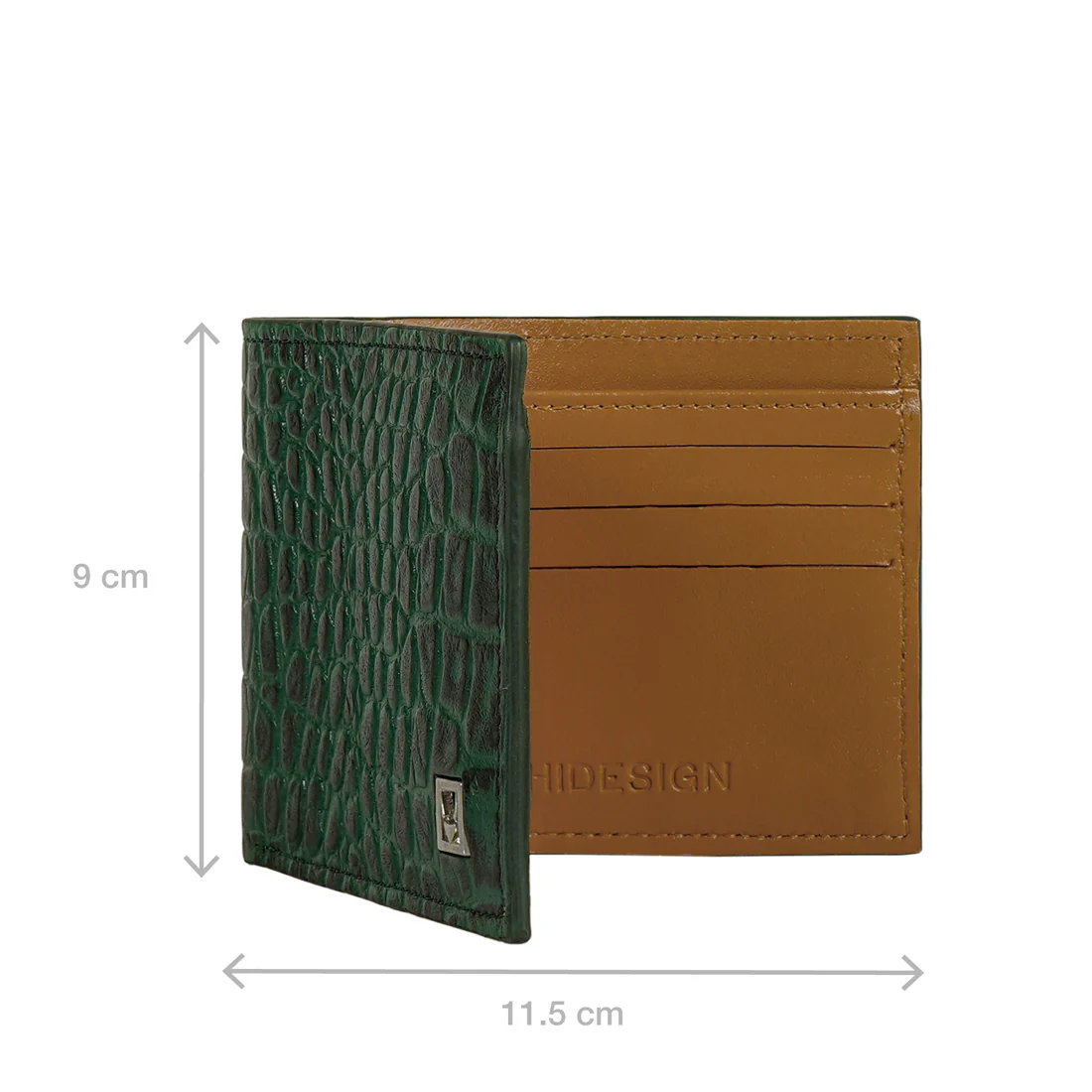Serge W1 Green Leather Bi-Fold Wallet - Image 3