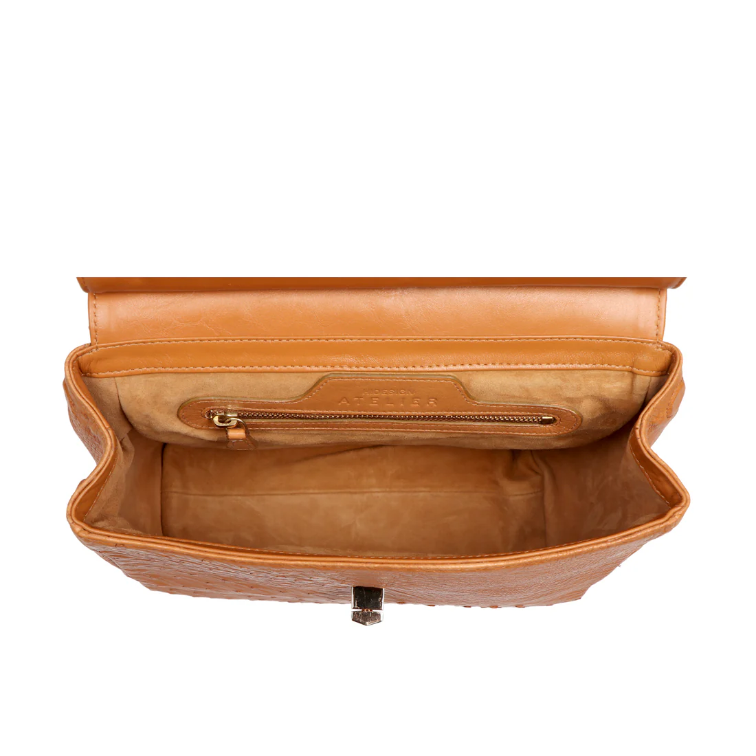 Sezanne Tan Leather Satchel - Image 4