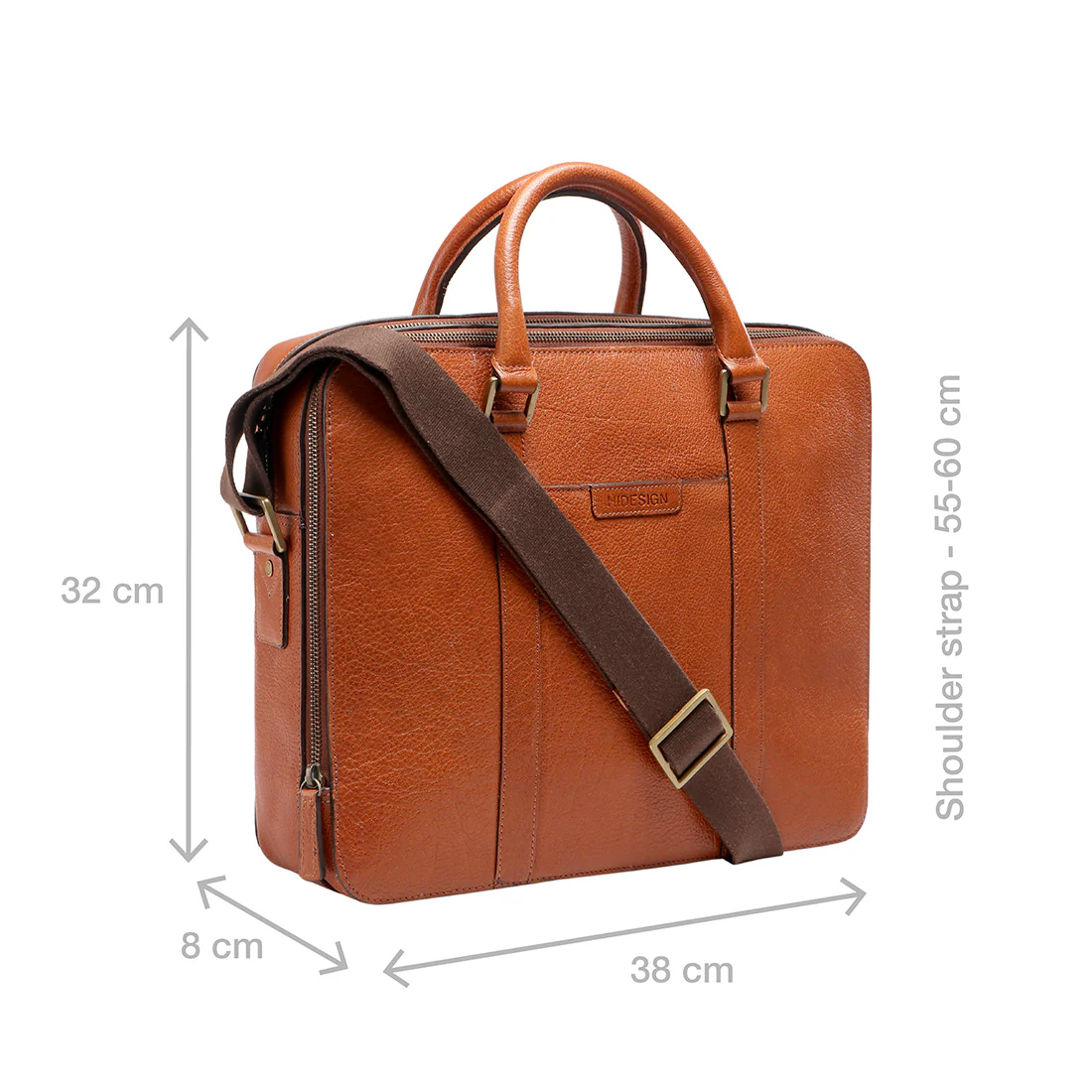 Sherlock 02 Tan Leather  Briefcase - Image 3