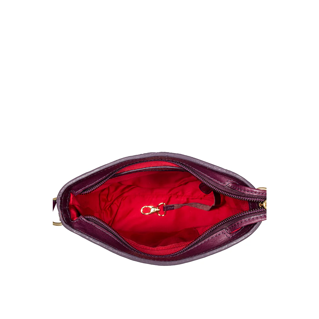 Sierra 01 Purple Leather Sling Bag - Image 3