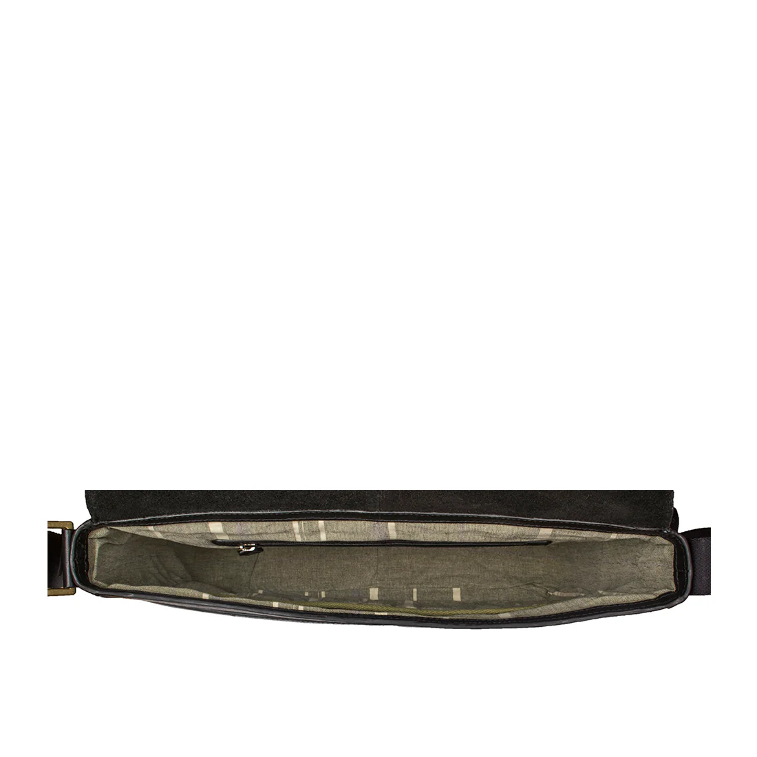Sigmund 01 Black Leather Messenger Bag - Image 5
