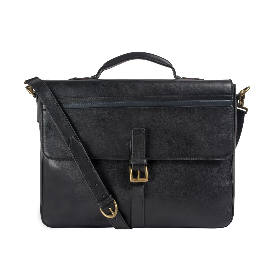 Sigmund 04 Black Leather Briefcase