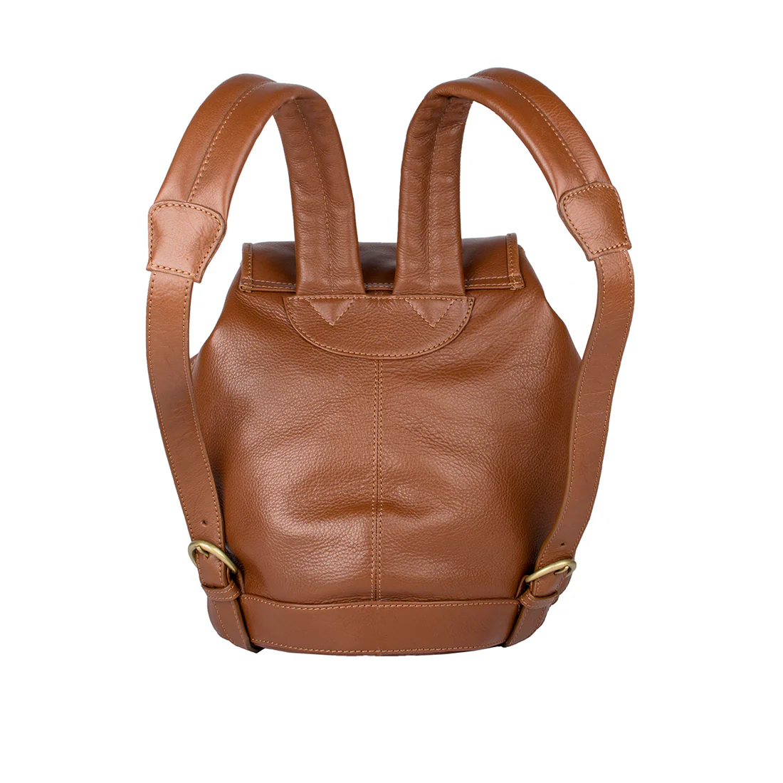 Small San Franci Tan Leather Backpack - Image 3