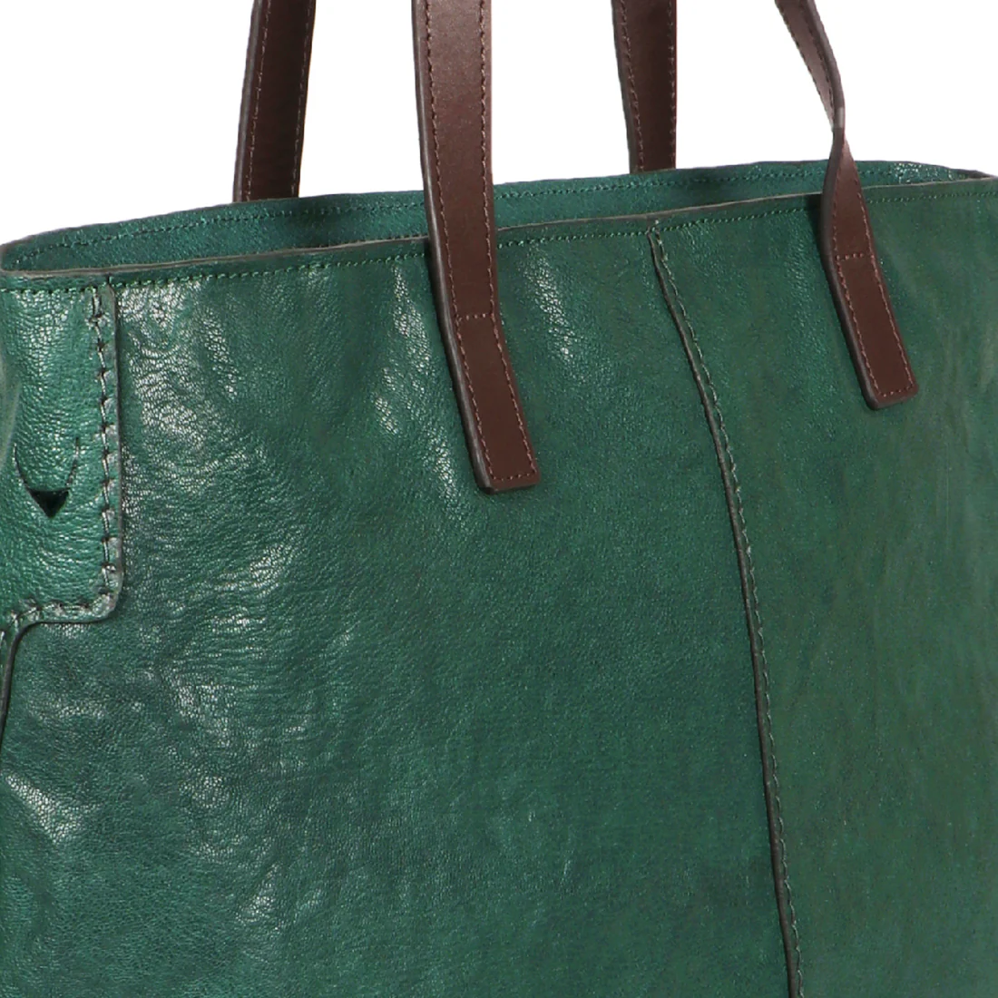 Sonoma 01 Green Leather Tote Bag - Image 4