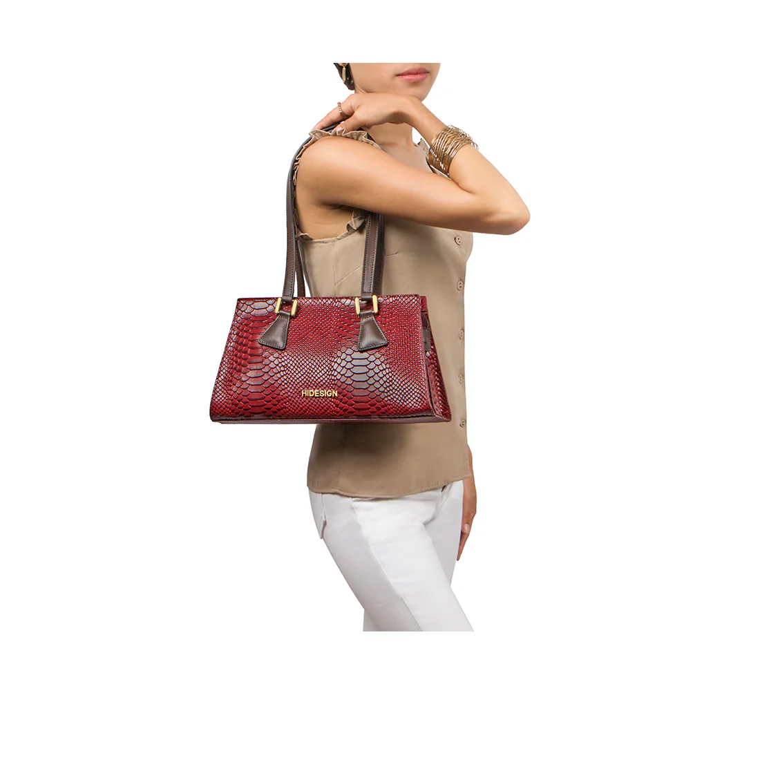 Spruce 03 Sb Red Leather Tote Bag - Image 6