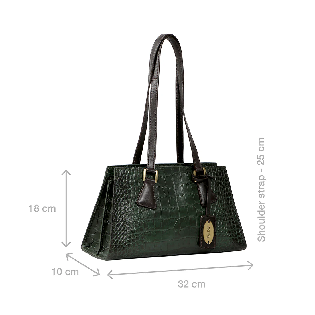 Spruce 03 Sb Green Leather Tote Bag - Image 3