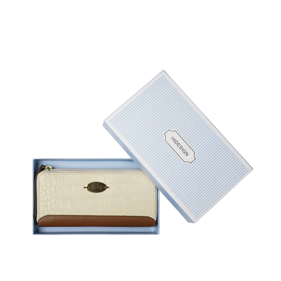Spruce W2 Sb White Leather Double Zip Around Wallet - Image 6