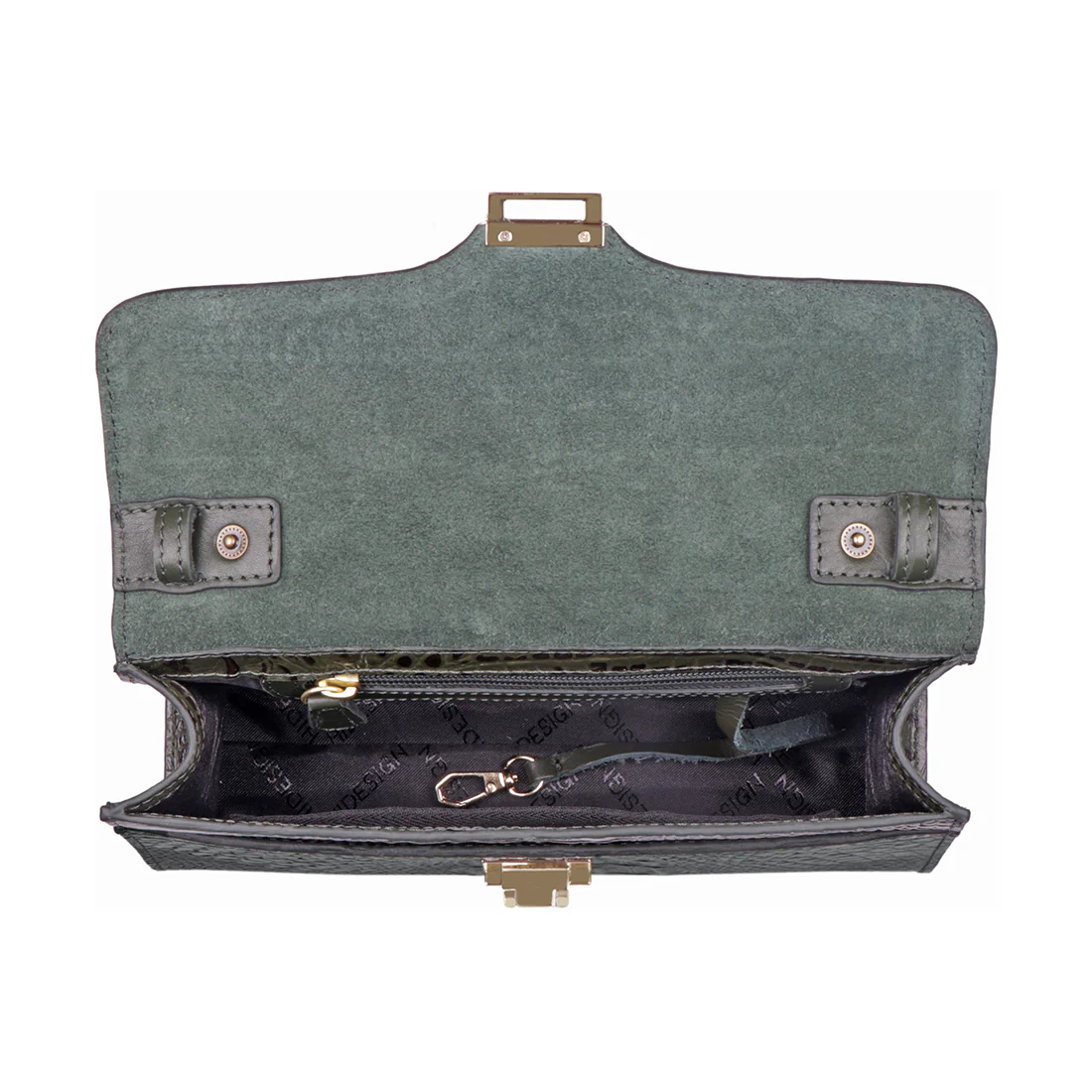 Stampa 02 Green Leather Sling Bag - Image 6