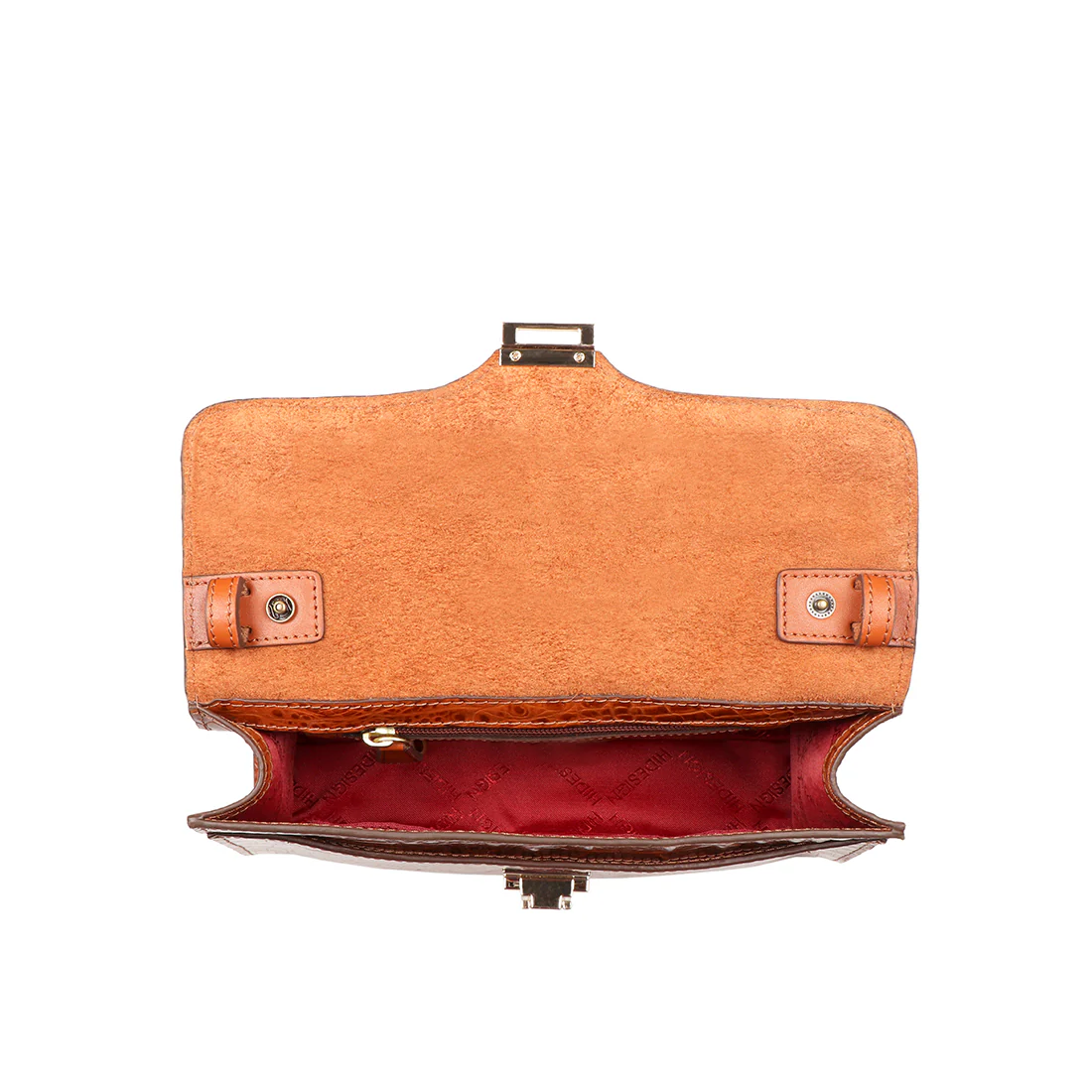 Stampa 02 Orange Leather Sling Bag - Image 5