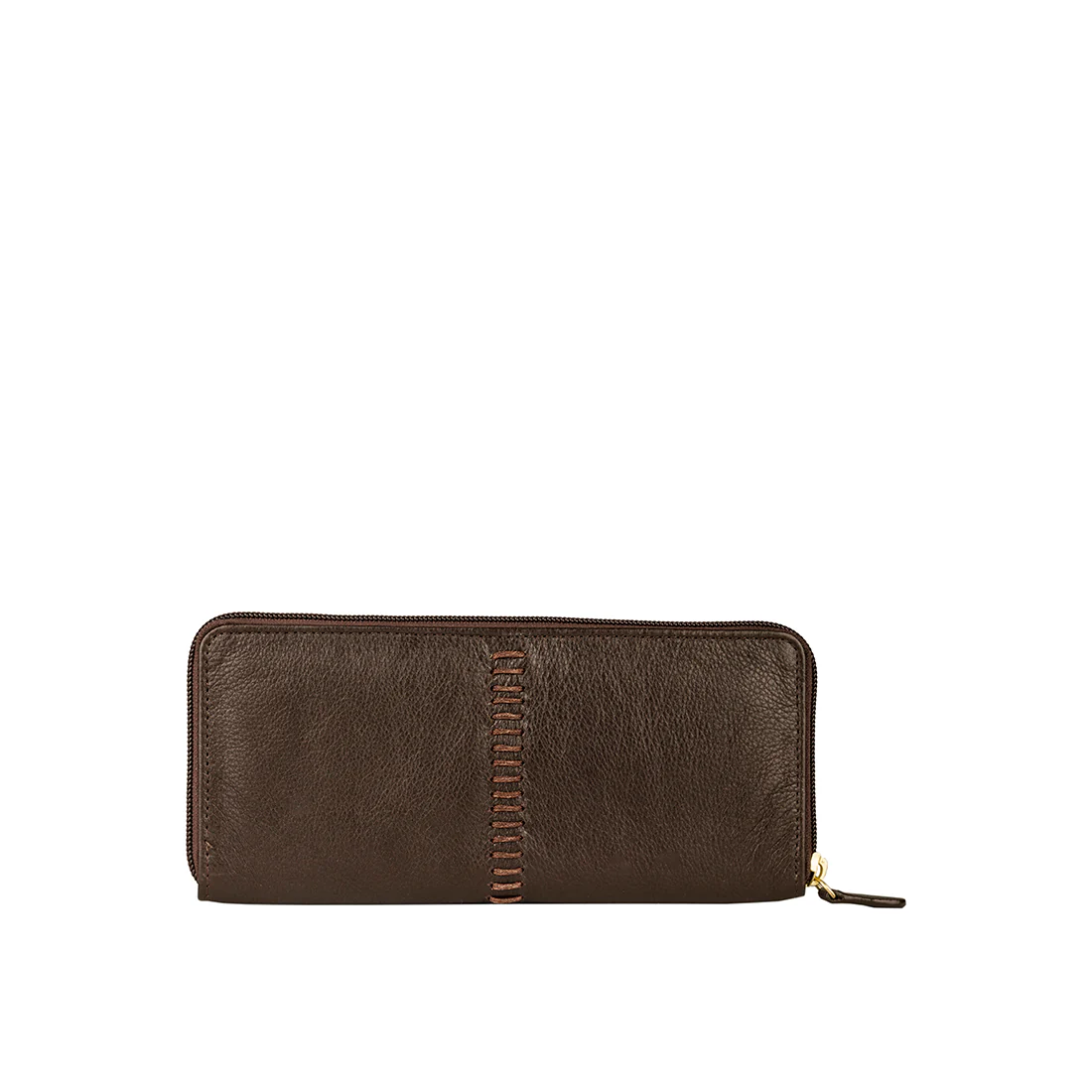 Stitch W2 Brown Leather Zip Around Wallet - Image 2