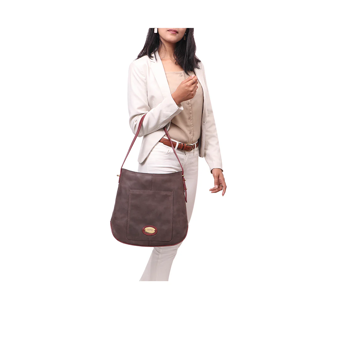Stracciatella 02 Brown Leather Tote Bag - Image 6