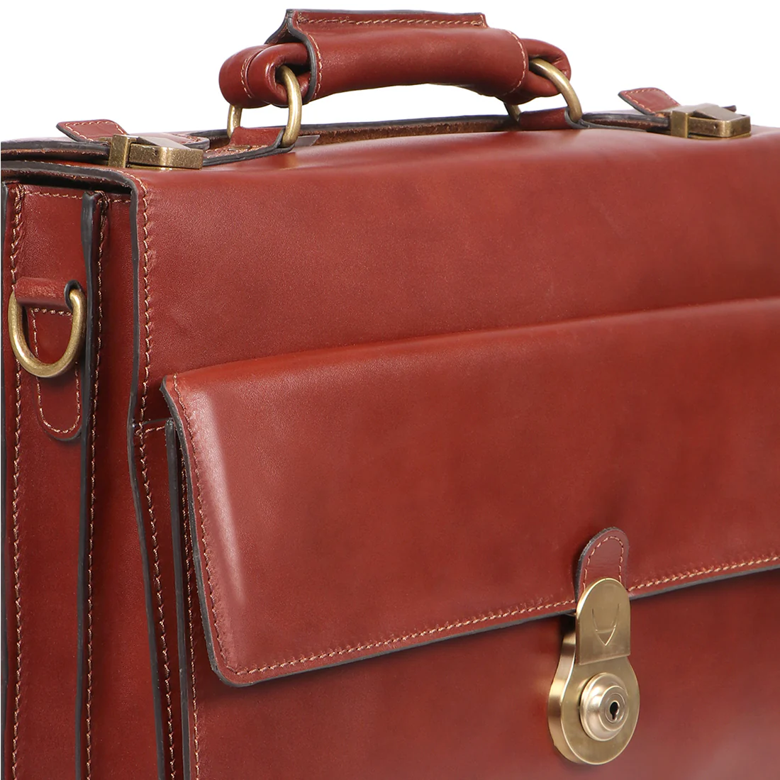 Sustain - 03 Tan Leather Briefcase - Image 5