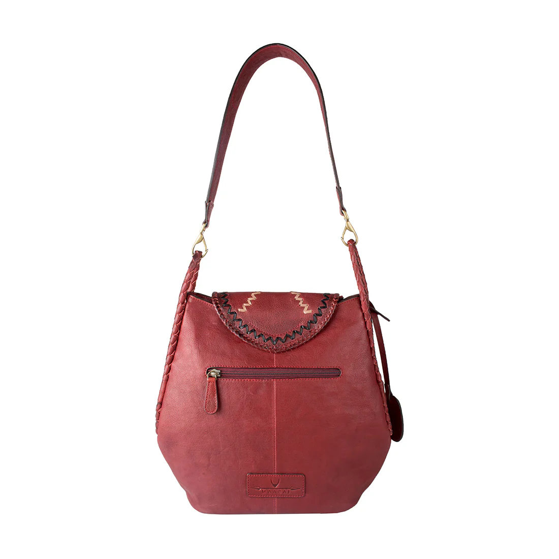 Swala 02 Marsala Leather Shoulder Bag - Image 4