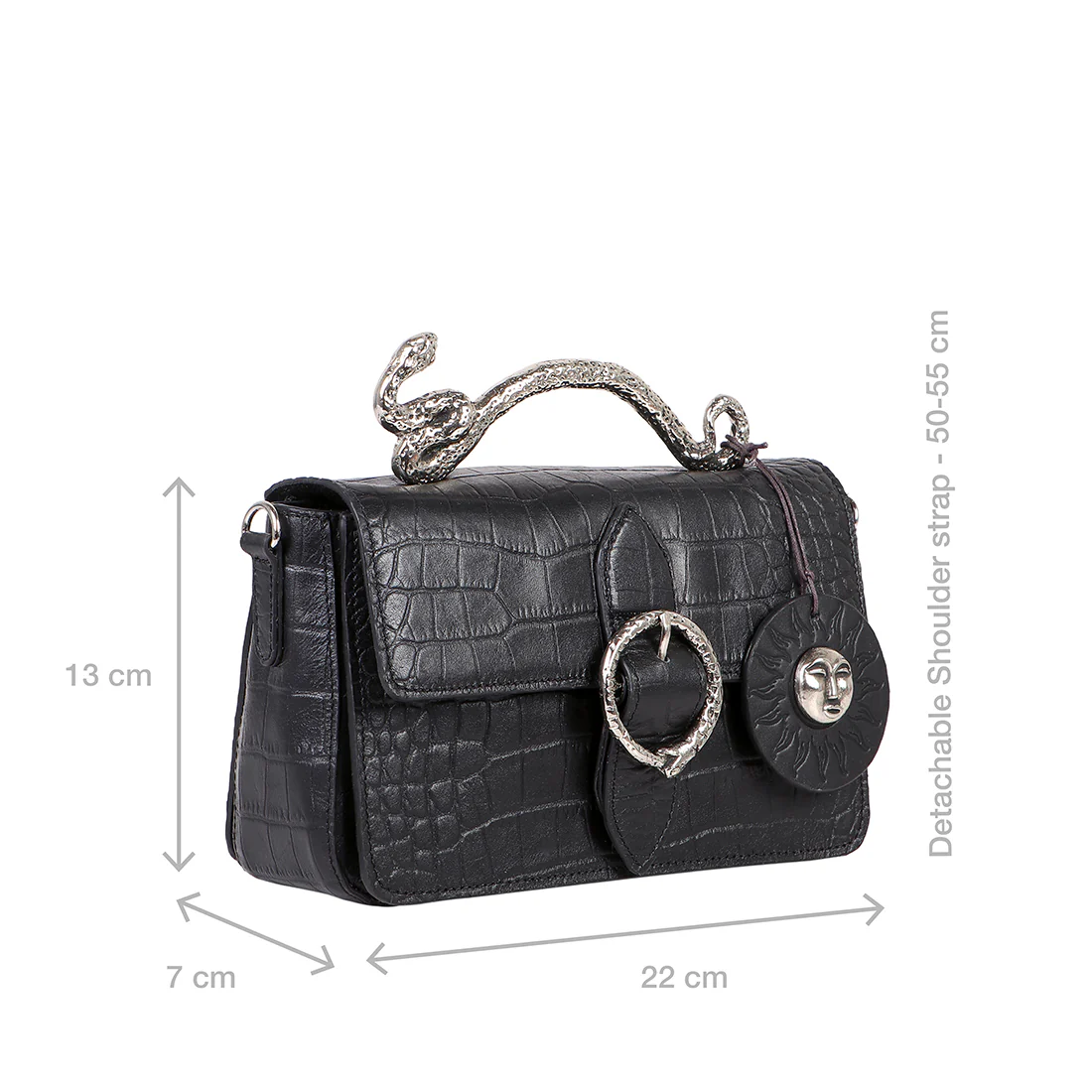 Sybil 01 Black Leather Satchel - Image 2